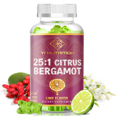 Yi Nutrition bergamot gummy bottle for daily sugar-free use.