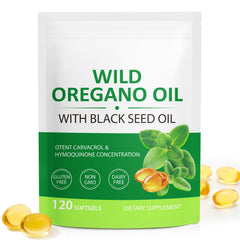 YIEEGCM Wild Oregano Oil softgels bottle, easy daily vitality support.