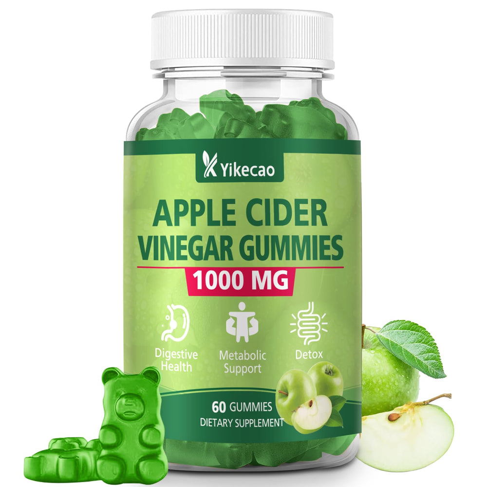 The Yikecao ACV Gummies bottle front offers convenient daily support in a sugar-free form.