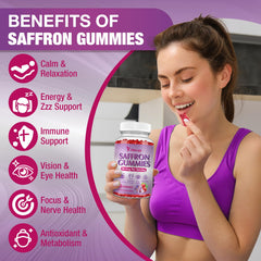 Yikecao saffron gummies packaging front vegan sugar-free wellness option