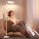 Yikola Light Floor Lamp with height-adjustable design for flexible desk and reading lighting.