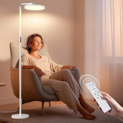 Yikola Light Floor Lamp with height-adjustable design for flexible desk and reading lighting.