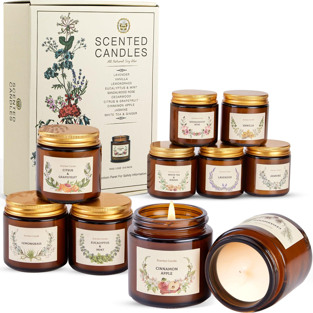 YINUO LIGHT gift box with amber jars ready for gifting and warmth.