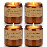 YINUO LIGHT lavender and sage jar candle creates calming ambiance.
