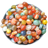 YLOIJO mixed agate stones in amber tones for home decor and crafts.