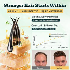 Biotin and pumpkin seed oil visually highlight key ingredients.