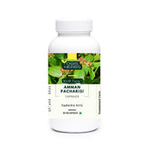 YOGIS HERBS Amman Pacharisi capsules in bottle for daily respiratory wellness support.