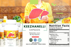 YOGIS HERBS Keezhanelli capsules pack highlights convenient use and digestive balance.