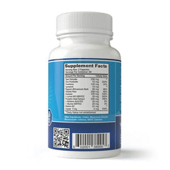Close-up of YongWell Prostate Complex capsules in bottle for urinary support