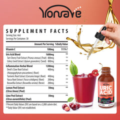 Yonrave Liposomal Uric Acid Drops dropper close-up highlighting convenient usage.