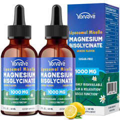 Yonrave Magnesium Bisglycinate liquid bottle pour aids easy daily intake