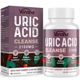 Yonrave Uric Acid Cleanse bottle front, easy daily supplement for wellness.