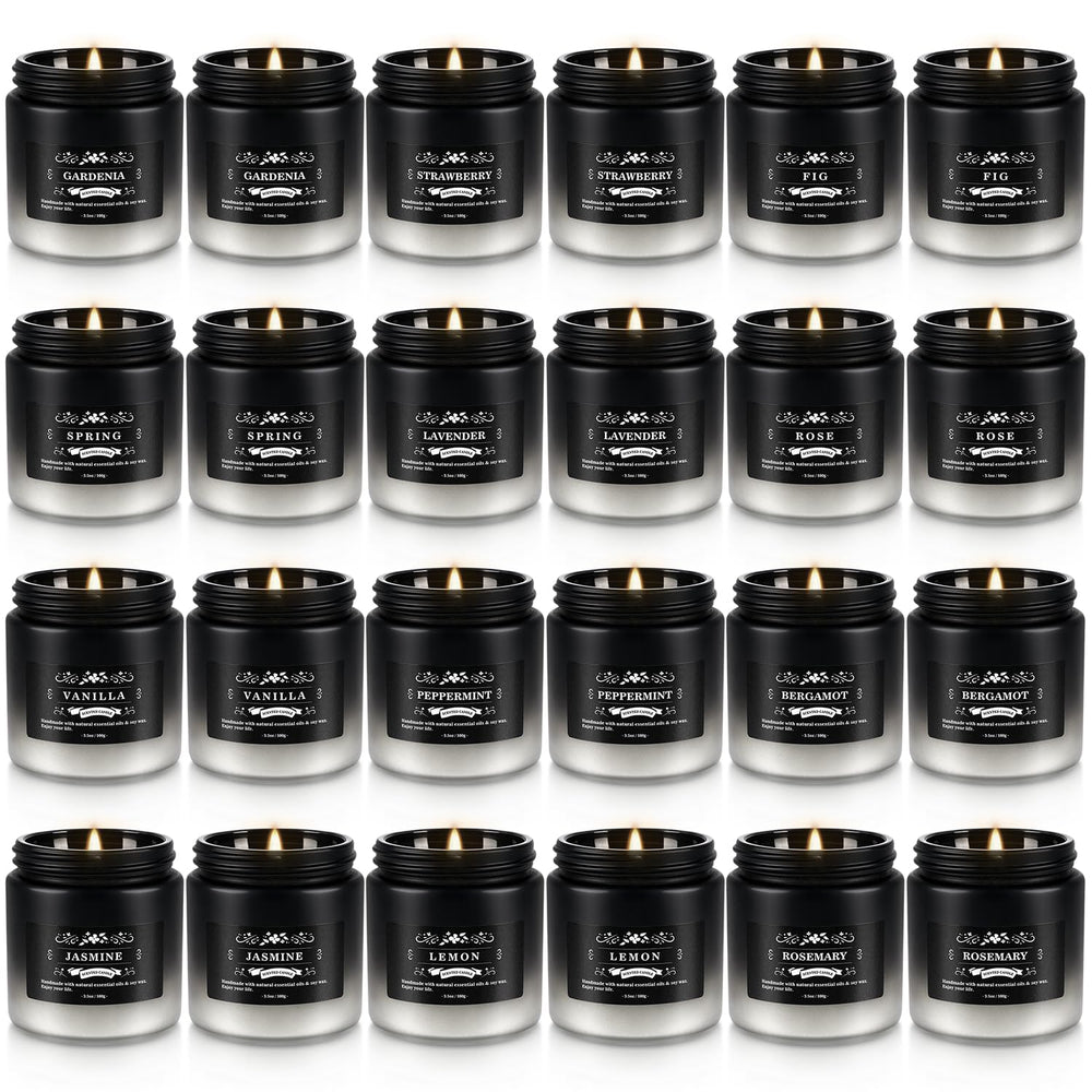 YOROXRG 24-pack scented candles variety pack shown for versatile ambience and celebration