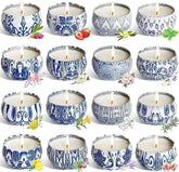 YOROXRG scented candle set 16-pack travel tin refreshes air and creates cozy ambience.