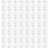 YOROXRG white unscented votive candle in clear glass for elegant ambiance.