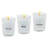 YOSICIL Rose candle in white jar for calming ambience