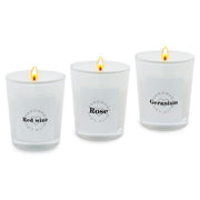 YOSICIL Rose candle in white jar for calming ambience