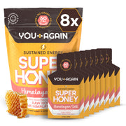 You Again Super Honey gel packet pour for smooth energy during workouts.