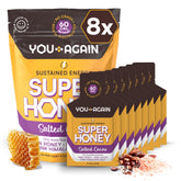 You Again Super Honey gel packet with chocolate for runners on the go.