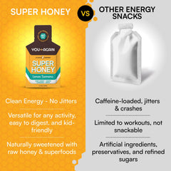 You Again Super Honey Lemon Turmeric packets in pocket ready during training.