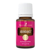 Young Living Abundance bottle top: uplifting aroma brightens any room
