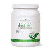 Young Living Balance Complete bottle front shows premium nutrition for busy mornings.