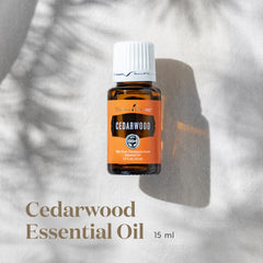 Young Living Cedarwood aroma diffuser scene showing a soothing scent.