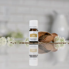 Young Living Cumin Vitality dish being seasoned with earthy aroma.
