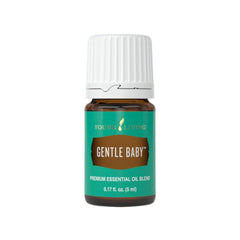 Young Living Gentle Baby bottle showing soothing aroma for mom and baby