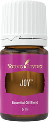 Young Living Joy bottle pour highlights its floral aroma for an inviting scent.
