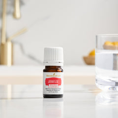JuvaFlex Vitality oil droplets ready to mix into a beverage.