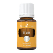 Young Living Lemon Oil 15ml bottle, bright citrus scent for diffusers and daily use.