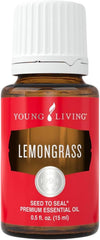 Young Living Lemongrass oil bottle with calming aroma for home use