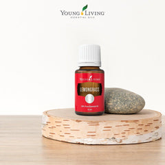 Young Living Lemongrass oil applied to skin for a gentle massage.