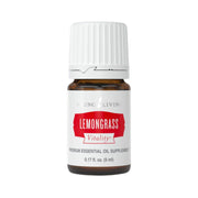 Young Living Lemongrass Vitality bottle label showcasing citrus flavor for cooking