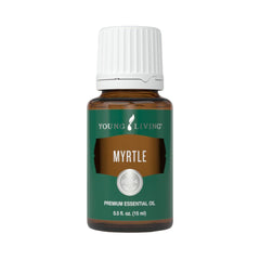 Young Living Myrtle Oil 15ml bottle for refreshing skincare prep and routine.