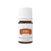 Young Living Nutmeg Vitality bottle pour adds warm, spicy aroma to dishes