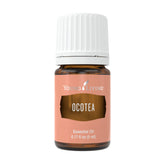 Young Living Ocotea essential oil bottle with label for skin care and ritual use.