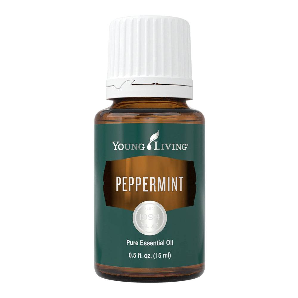 Young Living Peppermint Oil 15ml bottle for refreshing diffusion