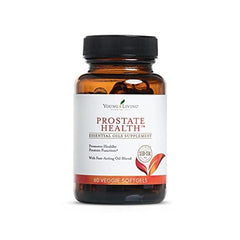 Closeup of Young Living Prostate Health Softgels capsules for convenient use.