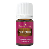 Young Living Purification 5ml bottle closeup shows fresh odor neutralizing scent