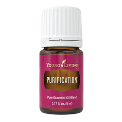 Young Living Purification 5ml bottle closeup shows fresh odor neutralizing scent