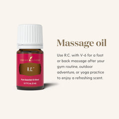 Young Living RC woodsy aroma fills room with nature-inspired scent.
