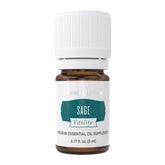Young Living Sage Vitality 5ml bottle close-up, showcasing premium aroma for rituals and cooking.