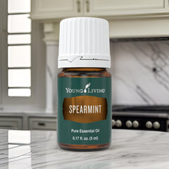 Young Living Spearmint oil offers a refreshing scent ideal for aromatherapy