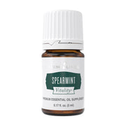 Young Living Spearmint Vitality 5ml bottle ready for culinary use and flavor exploration.