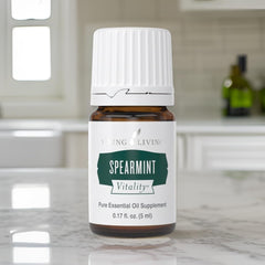 Spearmint Vitality tea infusion shows refreshing mint notes for beverages and blends.