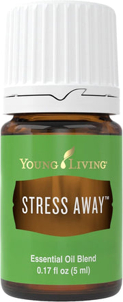 Young Living Stress Away bottle close-up for calming moments.