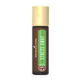 Young Living Stress Away Roll-On bottle exuding a calming tropical scent.