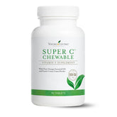 Young Living Super C chewable tablets in a bottle for convenient daily immune support.